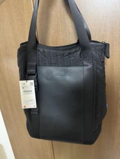 TRETORN × ZARA コラボ 2WAY パフトートバッグ 黒 新品タグ付