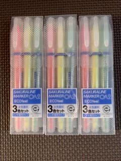 蛍光ペン 3本入り×3個セットのサムネイル
