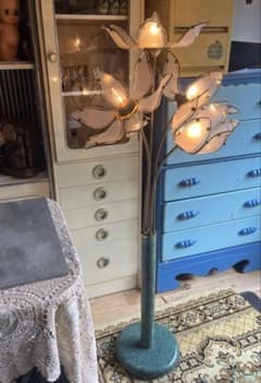VRELCO／イタリア☆豪華フロアスタンドライト☆調光スイッチ 青銅風純