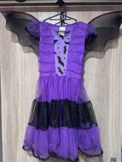 ハロウィン 仮装 キッズ 130-140 紫 ワンピース ドレス 子供服 美品のサムネイル