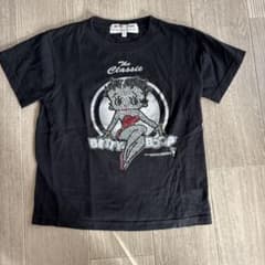 Betty Boop ラインストーン Tシャツ ブラック Mのサムネイル