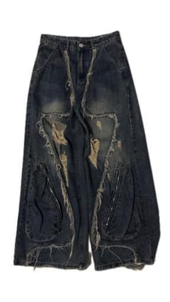 ARGUE CULTURE ダメージワイドデニムパンツ　Y2Kのサムネイル