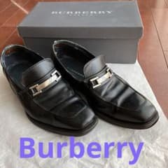 BURBERRYS黒系ローファー　バーバリーno1　サイズ6⃣25㎝大き目 BURBERRY/バーバリー】 BU1436 大塚製靴ライセンス品 ローファー