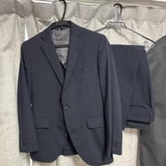 174cm ザスーツカンパニー ダークネイビー ストライプ ビジネススーツ