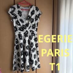 【EGERIE】フランス製カシュクールワンピース 花柄のサムネイル