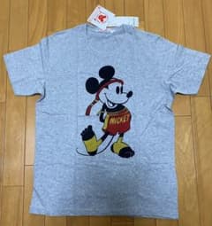 ユニクロ ムエタイ ミッキーマウス 半袖Tシャツ(L)グレー 灰 UNIQLO 