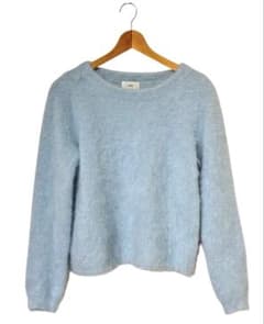 IENAモカベージュ アンゴラ混紡 長袖セーター IENAモカベージュ アンゴラ混紡 長袖セーター ヴェルメイユパー