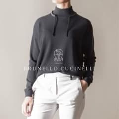 Q05★美品★極上カシミヤブレンド ドローコートつきセーター ブルネロクチネリ Q05☆美品☆極上カシミヤブレンド ドローコートつきセーター