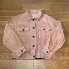 GU コーデュロイショートジャケット ピンク Sのサムネイル