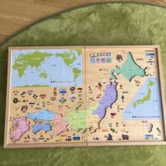 学研　木製パズル　日本地図　箱無しのサムネイル