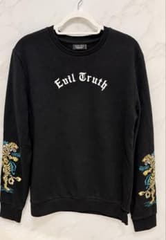 【4000円迄値下げ可】ZARA MAN 虎刺繍スウェット 黒Lのサムネイル