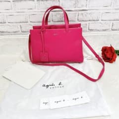 新品同様✨ アニエスベー agnes b. レザー ショルダーバッグ ピンク 