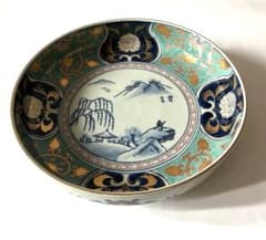 有田焼 大皿 有田焼 大皿 錦グリーン山水 9号鉄鉢 木箱入り - メルカリ