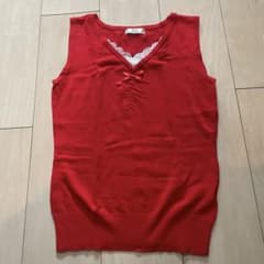 【未使用品】R-F internationalノースリーブ レッドニットのサムネイル