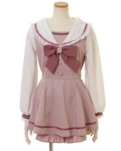 LIZLISA セーラーカラーセットアップ ピンク 長袖のサムネイル