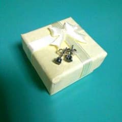 サージカルステンレス　黒ピアス♪のサムネイル