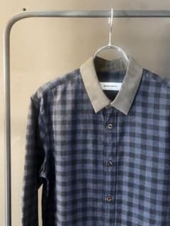 伊製★秀逸柄★MAURO GRIFONI クレリックシャツ ギンガム チェックのサムネイル