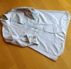 長袖 シャツ ベージュ チェック柄 Mサイズのサムネイル