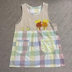 Tiny Twin Bears エプロン パステルチェック　M〜Lのサムネイル