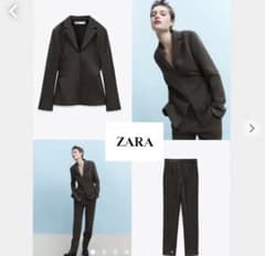 【新品未使用】ZARA スーツ　上下セット　パンツジップディテールのサムネイル