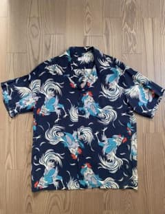 SUN SURF アロハシャツ 半袖 鶏柄 東洋 サンサーフ SUN SURF アロハシャツ ニワトリ 闘鶏 軍鶏 鶏柄