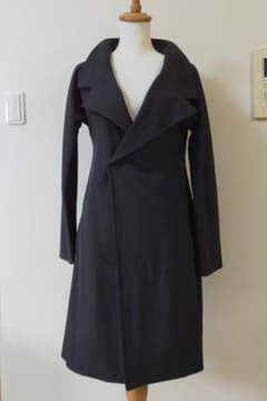美品　Y'S　ウールギャバジン　ダブルブレストロングコート　3サイズ 美品 Y'S ウールギャバジン ダブルブレストロングコート 3サイズ