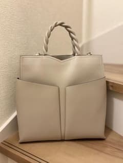 alfredo BANNISTER購入】ベージュ トートバッグ 編み上げ | Mercari