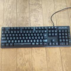 有線日本語キーボード QWERTY 黒 光る