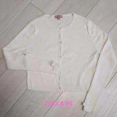 TOCCA アイボリーリブ編みカーディガン XSのサムネイル