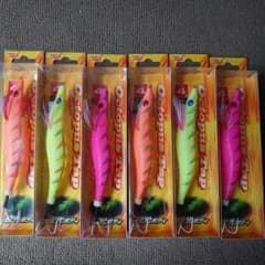 タコエギ オクトパスタップ 4号 3色 6本 オレンジ・イエロー・ピンク