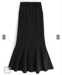 【美品】GRL グレイル マーメイドスカート ロング 黒 L スエード調 送料込のサムネイル