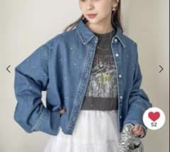 ローリーズファームデニムショートシャツ