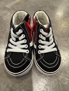 VANS キッズ スニーカー ブラック ホワイトのサムネイル