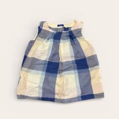 35.ブルーレベルクレストブリッジノースリーブ青チェック38のサムネイル