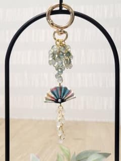ハンドメイド 扇子キーホルダー 和風のサムネイル