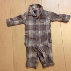70 babyGAP チェック柄ロンパースのサムネイル