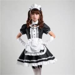 新品　メイド服　黒　ブラックのサムネイル