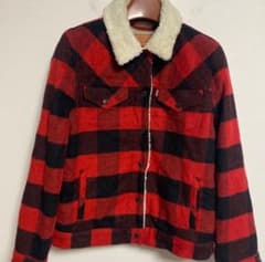 LEVI STRAUSS レッド/赤チェック柄ランチジャケットのサムネイル