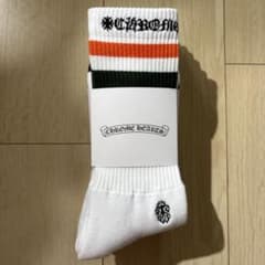 クロムハーツ ストライプソックス 緑 オレンジ 1足 M 新品未使用