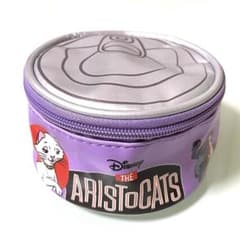 ディズニー 猫缶型 レザー風 ポーチ おしゃれキャット マリーちゃん アリスト