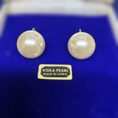 KISKA PEARL 日本製 一粒パールイヤリング 箱付のサムネイル