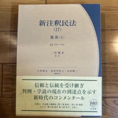 新注釈民法 17 親族 1 ※裁断済のサムネイル