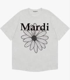 Mardi Mercredi フラワーロゴ Tシャツ グレーのサムネイル