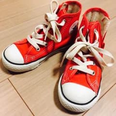 コンバース 17㎝ 赤 ハイカットのサムネイル
