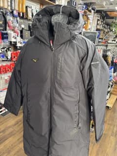 限定 ミズノプロMizuno ブラック ロングコート フード付き - メルカリ