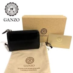 極美品】GANZO ブライドル レザー カードケース ブラック 日本製