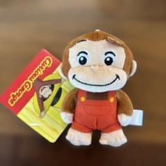 【新品】おさるのジョージ ぽってりマスコット カラフルオーバーオール