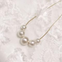 上品なコットンパールのネックレス　コットンパールネックレスのサムネイル