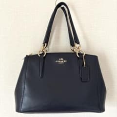 【美品】COACH 2wayハンドバッグ ショルダーバッグ ネイビーのサムネイル