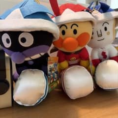 レトロ　美品　アンパンマン 五月人形ぬいぐるみ 3体セットのサムネイル